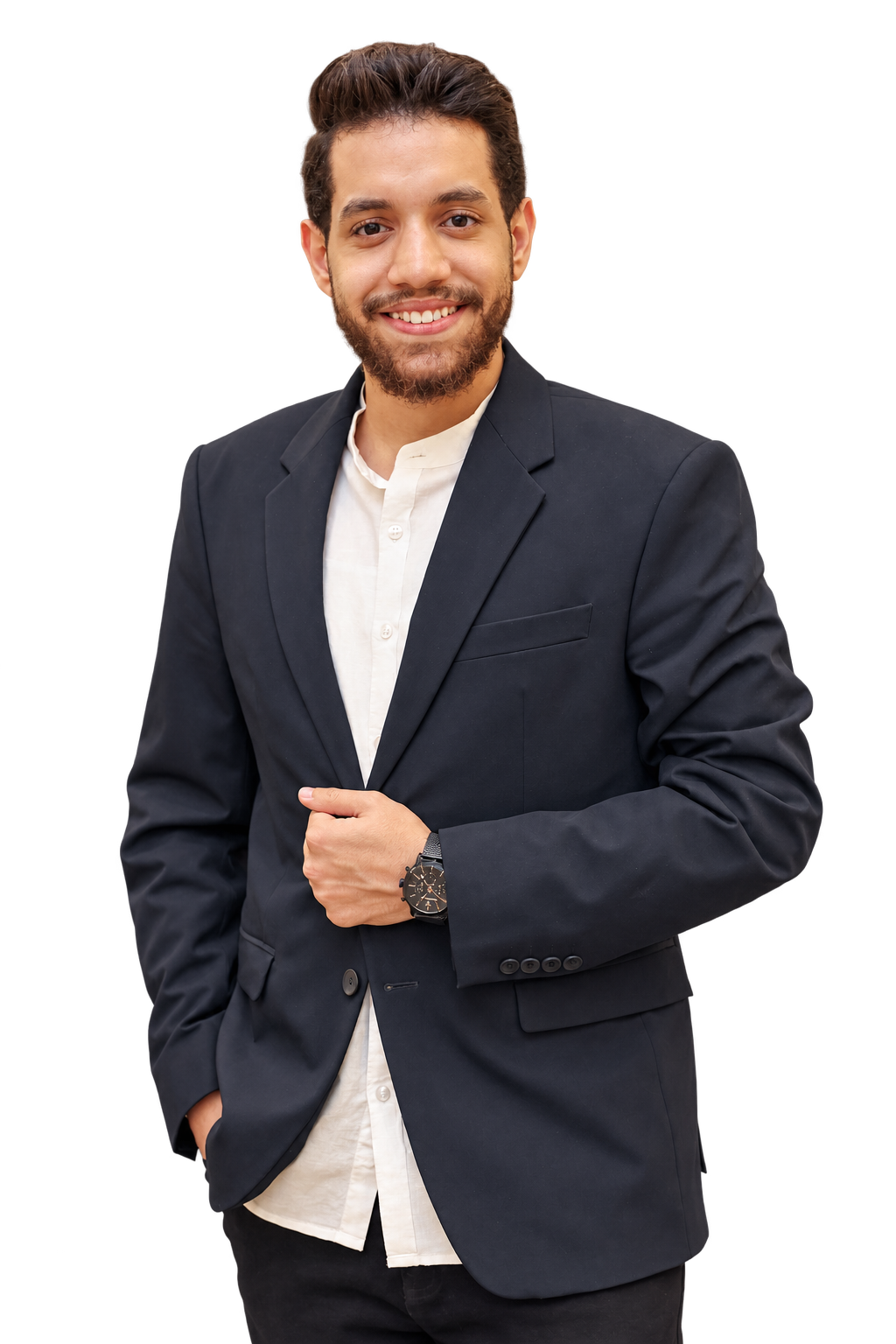 AbdulRahman Motawa in a suit